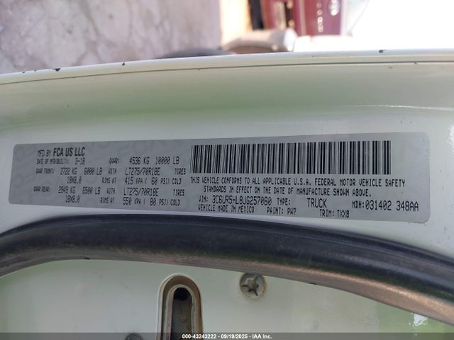 3C6UR5HL8JG257060 RAM 2018