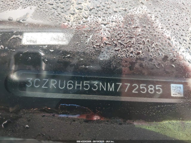 3CZRU6H53NM772585 Honda r18z9