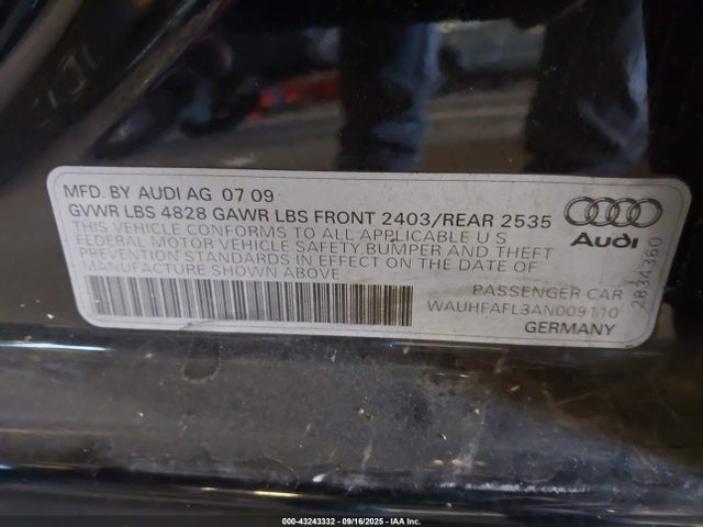2010 AUDI A4 WAUHFAFL3AN009110 Photo 8