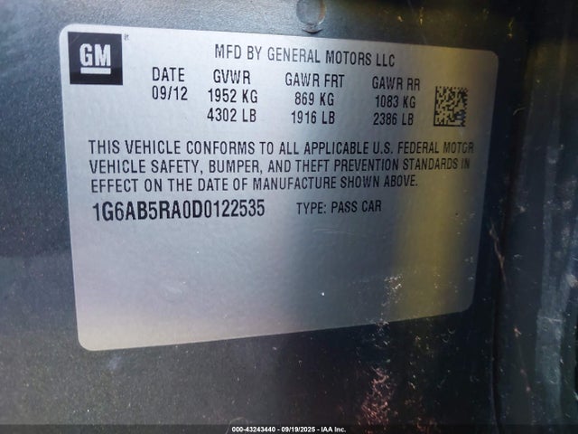 2013 CADILLAC ATS 1G6AB5RA0D0122535 Photo 8