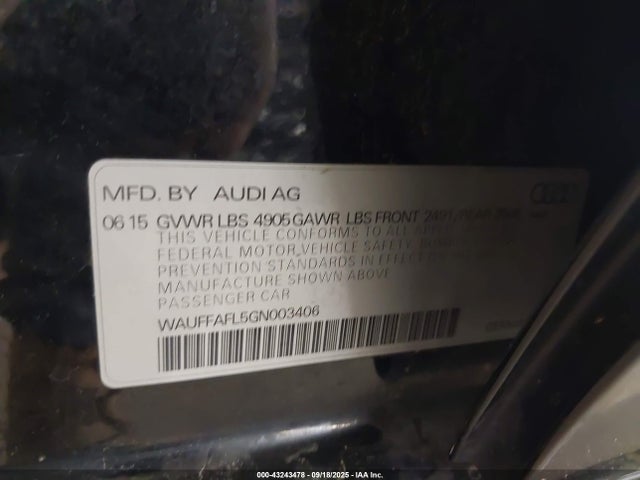 2016 AUDI A4 WAUFFAFL5GN003406 Photo 8