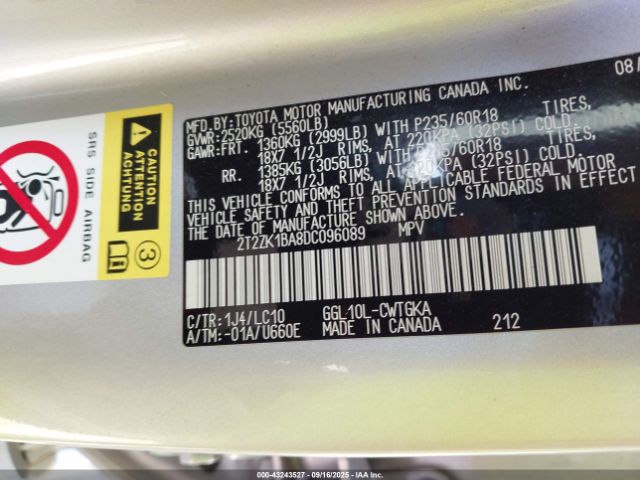 2013 LEXUS RX 350 2T2ZK1BA8DC096089 Photo 8