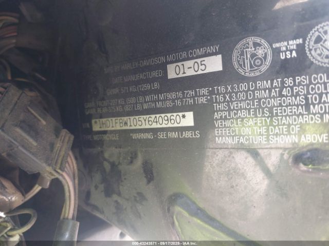 2005 HARLEY-DAVIDSON FLHRI 1HD1FBW105Y640960 Photo 9
