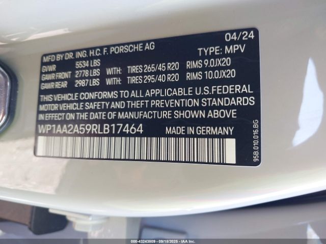 2024 PORSCHE MACAN WP1AA2A59RLB17464 Photo 8