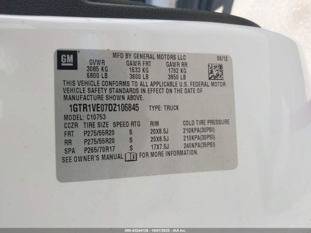 2013 GMC SIERRA 1500 1GTR1VE07DZ106845 Photo 8