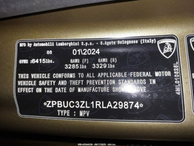 2024 LAMBORGHINI URUS ZPBUC3ZL1RLA29874 Photo 8