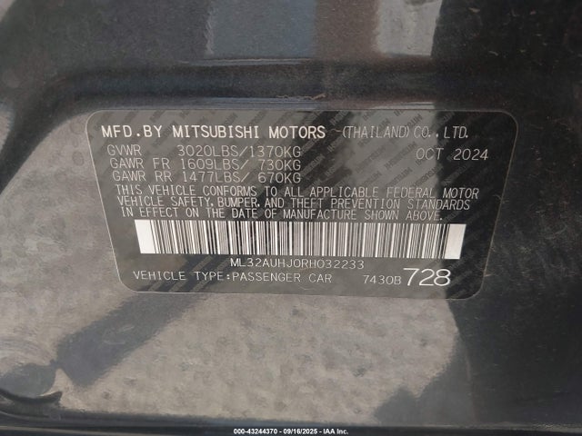 ML32AUHJ0RH032233 Mitsubishi mivec
