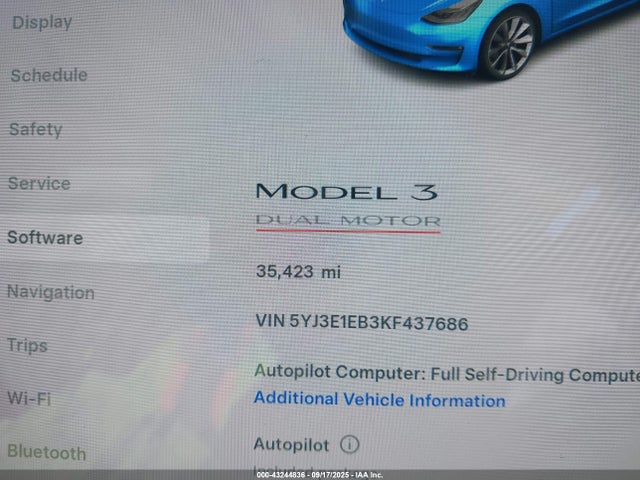 2019 TESLA MODEL 3 5YJ3E1EB3KF437686 Photo 6