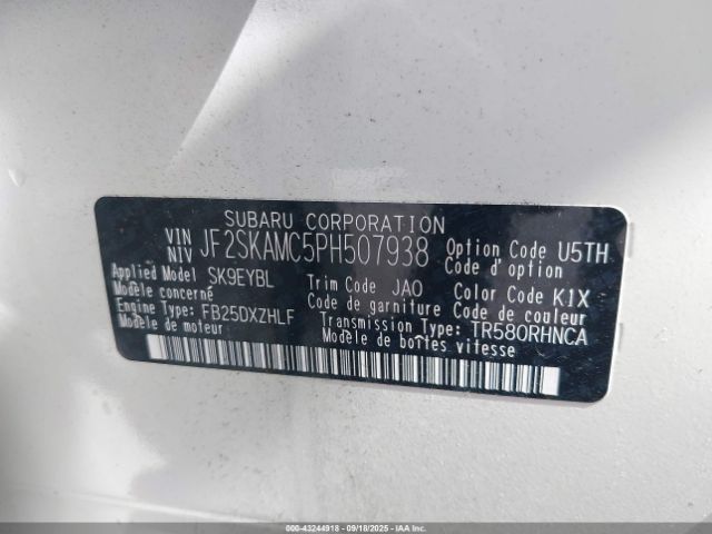 2023 SUBARU FORESTER JF2SKAMC5PH507938 Photo 8
