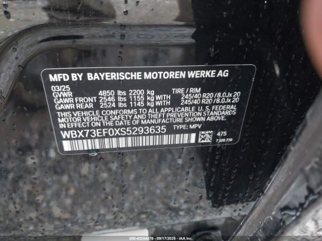 2025 BMW X1 WBX73EF0XS5293635 Photo 8