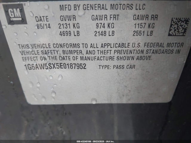 2014 CADILLAC CTS 1G6AW5SX5E0187952 Photo 8