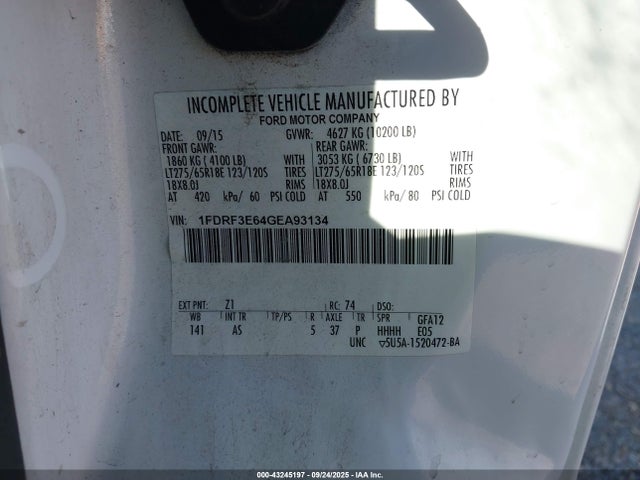 Ford 2016 2016 1FDRF3E64GEA93134 Image 9