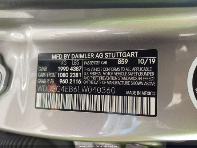 2020 MERCEDES-BENZ A 220 WDD3G4EB6LW040360 Photo 8