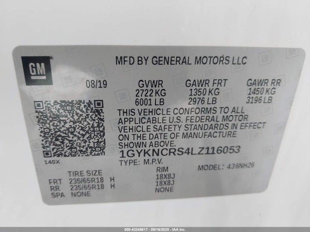 2020 CADILLAC XT5 1GYKNCRS4LZ116053 Photo 8