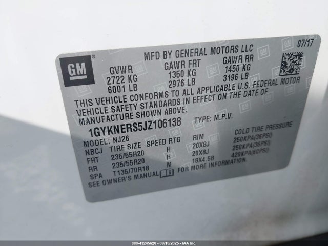 2018 CADILLAC XT5 1GYKNERS5JZ106138 Photo 8