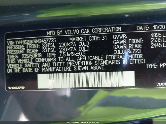 2021 VOLVO XC40 YV4162UK4M2457735 Photo 8