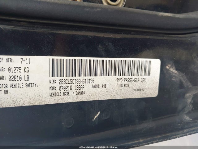 Aukcja sprzedaży 2011 Dodge Charger R/t, vin: 2B3CL5CT9BH616190, numer aukcji: 43245848
