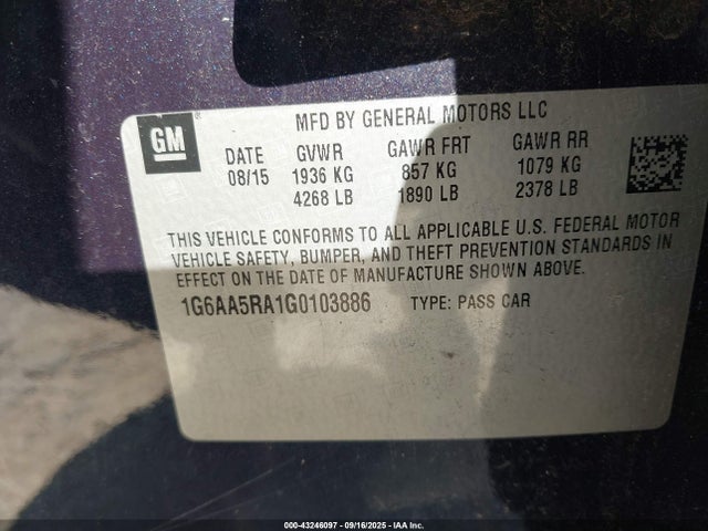 2016 CADILLAC ATS 1G6AA5RA1G0103886 Photo 8