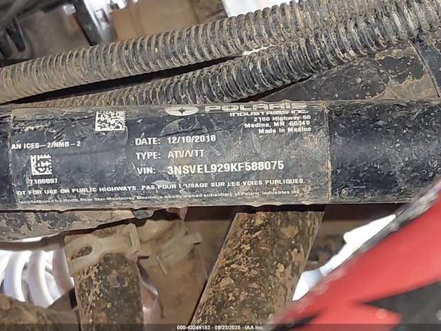 2019 POLARIS RZR 3NSVEL929KF588075 Photo 9
