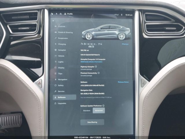 2014 TESLA MODEL S 5YJSA1H17EFP56474 Photo 6