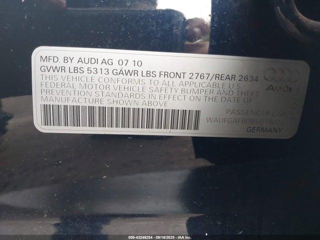 2011 AUDI A6 WAUFGAFB0BN019025 Photo 8
