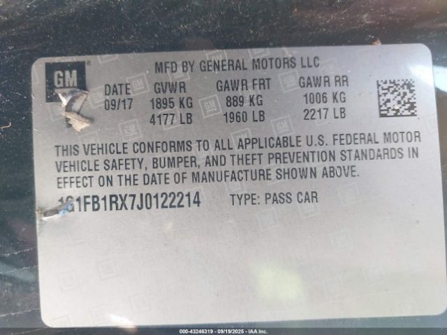 2018 CHEVROLET CAMARO 1G1FB1RX7J0122214 Photo 8