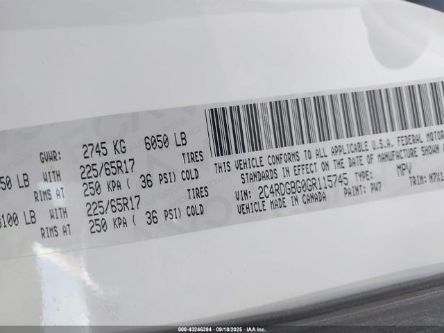Dodge Grand Caravan Se Plus 2016 2C4RDGBG0GR115745 Image 9