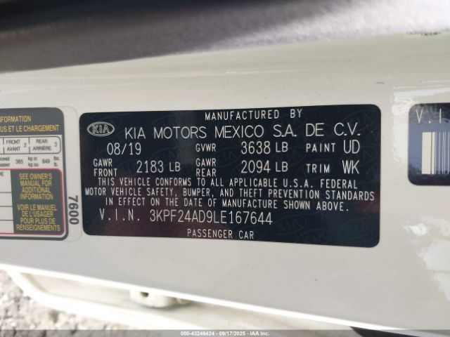 2020 KIA FORTE 3KPF24AD9LE167644 Photo 8