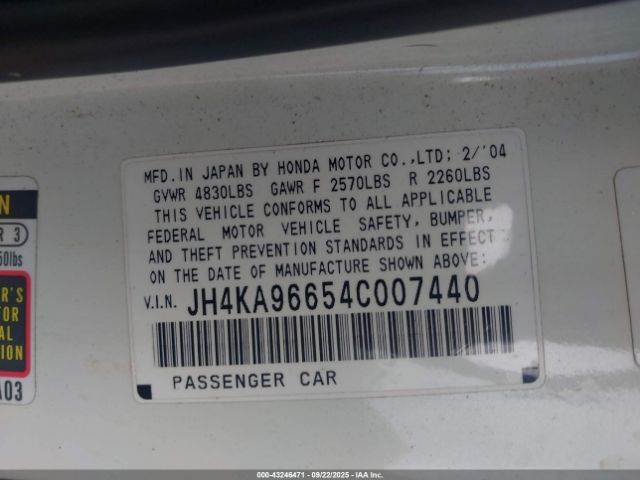 2004 ACURA RL JH4KA96654C007440 Photo 8