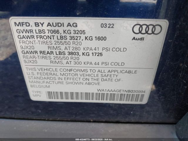 2022 AUDI E-TRON WA1AAAGE1NB030994 Photo 8