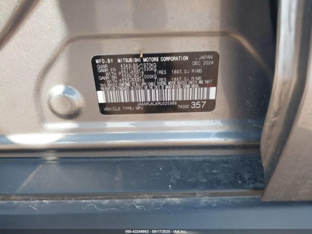 2024 MITSUBISHI OUTLANDER SPORT JA4ARUAUXRU025989 Photo 8