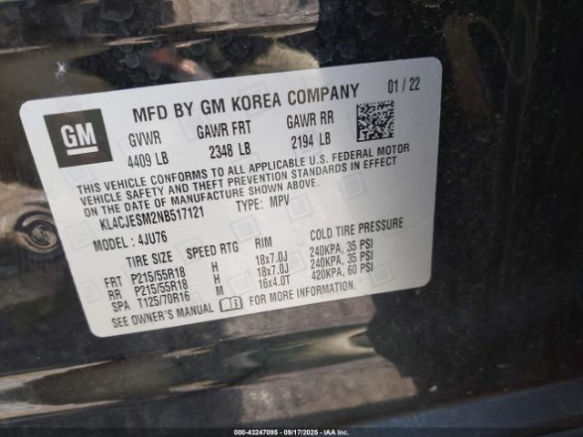 2022 BUICK ENCORE KL4CJESM2NB517121 Photo 8