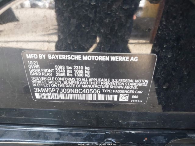 2022 BMW 3 SERIES 3MW5P7J09N8C40506 Photo 8