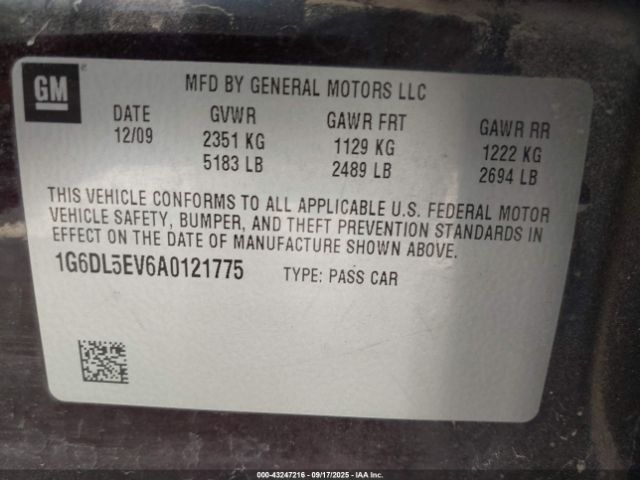 2010 CADILLAC CTS 1G6DL5EV6A0121775 Photo 8