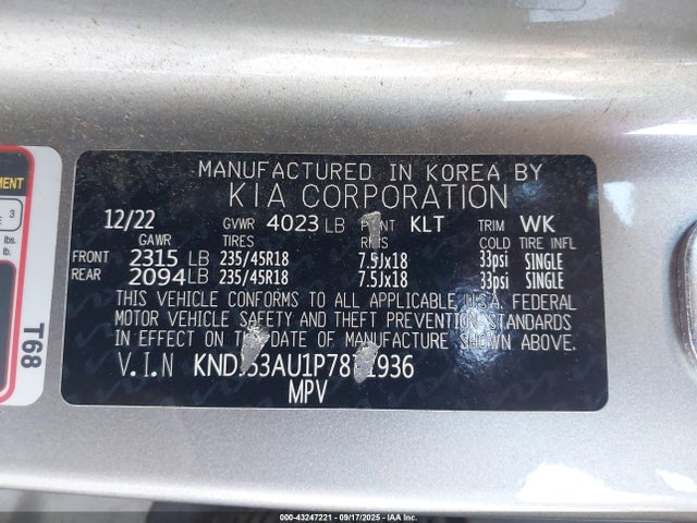 KNDJ53AU1P7871936 KIA mpi nu