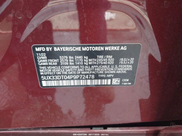 2023 BMW X4 5UX33DT04P9P72478 Photo 8