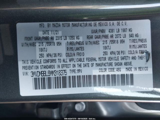 2021 MAZDA CX-30 3MVDMBBL6MM318375 Photo 8