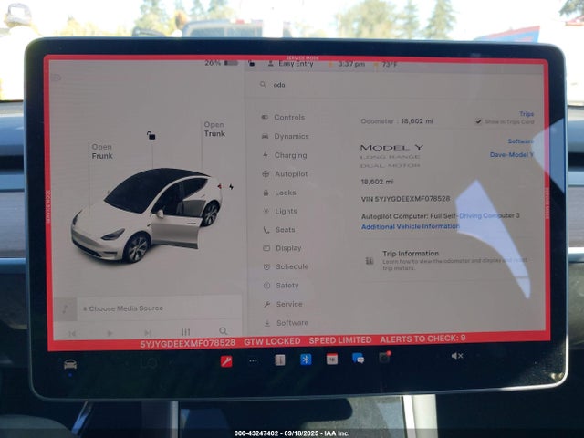 2021 TESLA MODEL Y 5YJYGDEEXMF078528 Photo 6