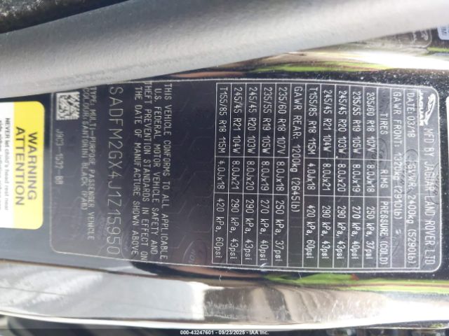 2018 JAGUAR E-PACE SADFM2GX4J1Z15950 Photo 8