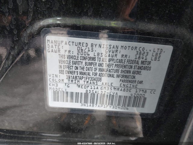 Nissan Sentra 2015 3N1AB7AP1FY304006 Image 9
