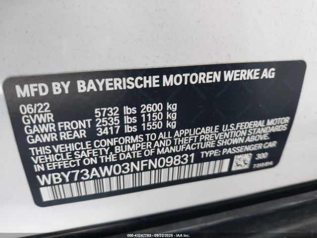 2022 BMW I4 WBY73AW03NFN09831 Photo 8