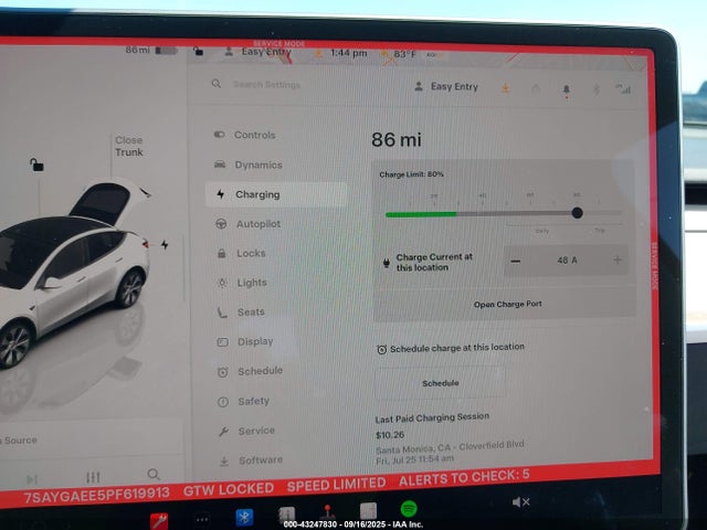 Продаж на аукціоні авто 2023 Tesla Model Y, vin: 7SAYGAEE5PF619913, номер лоту: 43247830