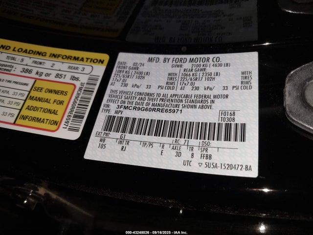 3FMCR9G60RRE65971 Ford dragon