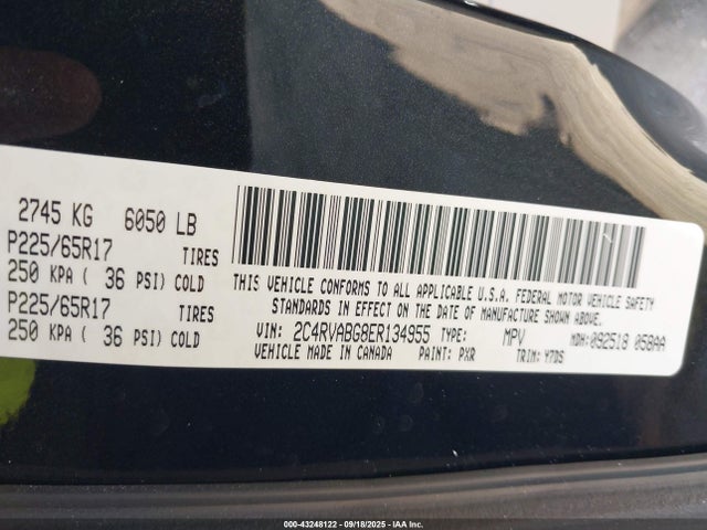 Volkswagen Routan 2014 2C4RVABG8ER134955 Image 9