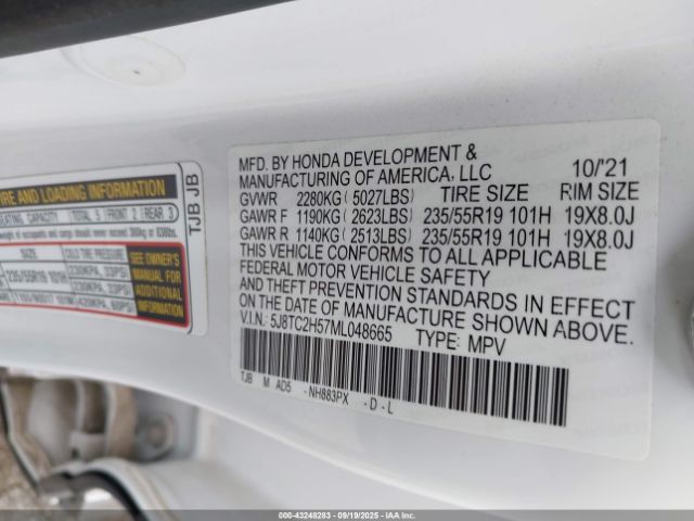 2021 ACURA RDX 5J8TC2H57ML048665 Photo 8