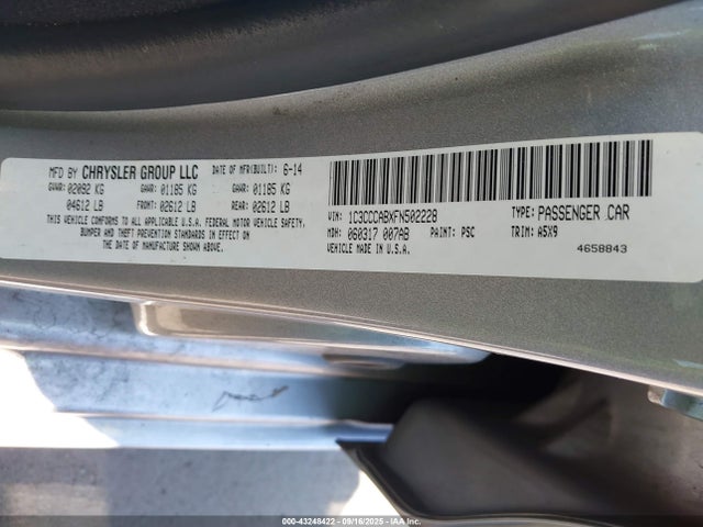 1C3CCCABXFN502228 Chrysler 200