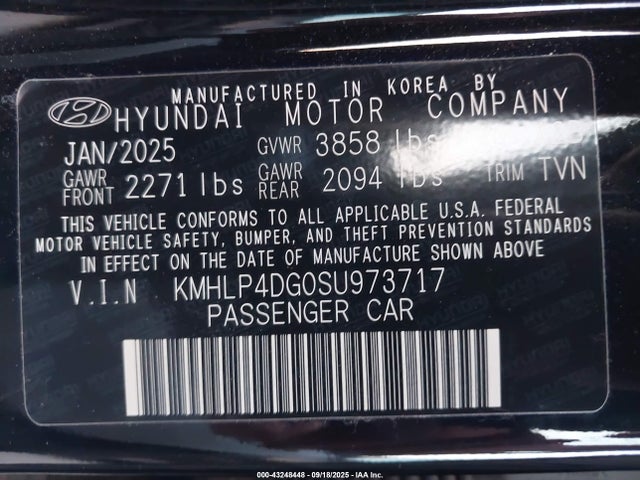 Hyundai mpi nu pe 2025 KMHLP4DG0SU973717 Image 9