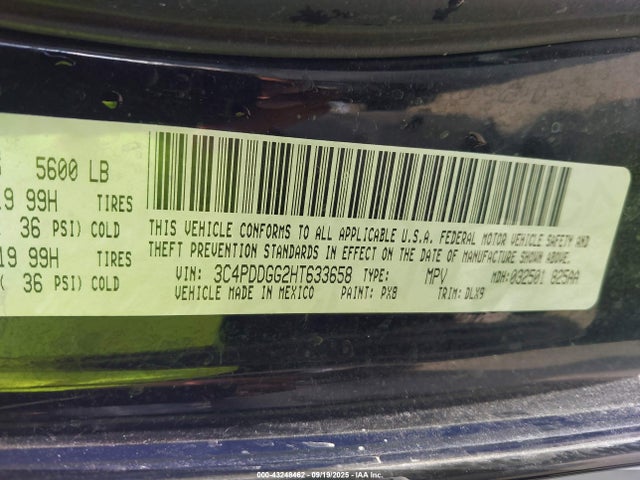 Dodge 2017 2017 3C4PDDGG2HT633658 Image 9