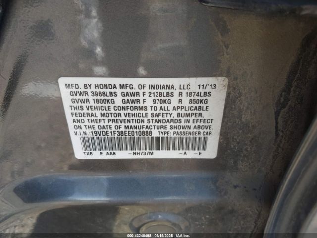 2014 ACURA ILX 19VDE1F38EE010888 Photo 8