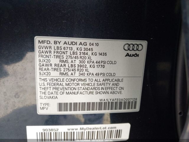 2010 AUDI Q7 WA1LYAFE0AD007128 Photo 8